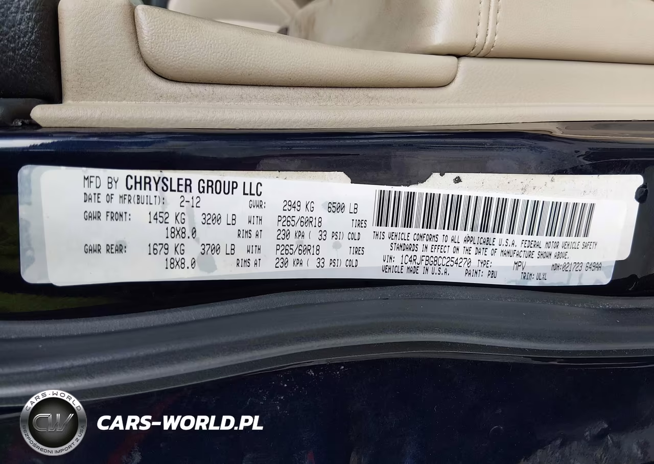 2012 Jeep Grand Cherokee Limited VIN:1C4RJFBG8CC254270 - 9