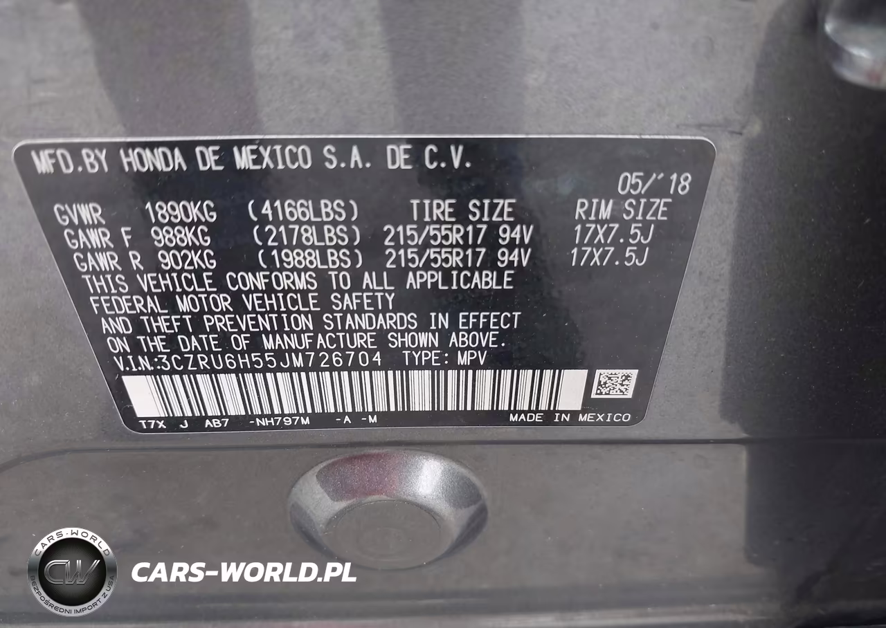 2018 Honda Hr-V Ex VIN:3CZRU6H55JM726704 - 9