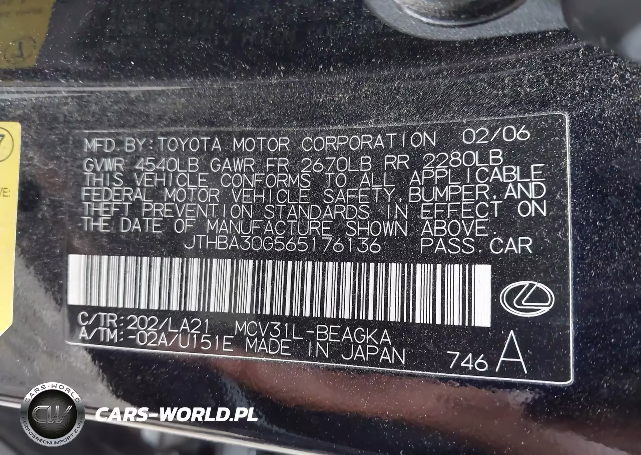 2006 Lexus Es 330 VIN:JTHBA30G565176136 - 9