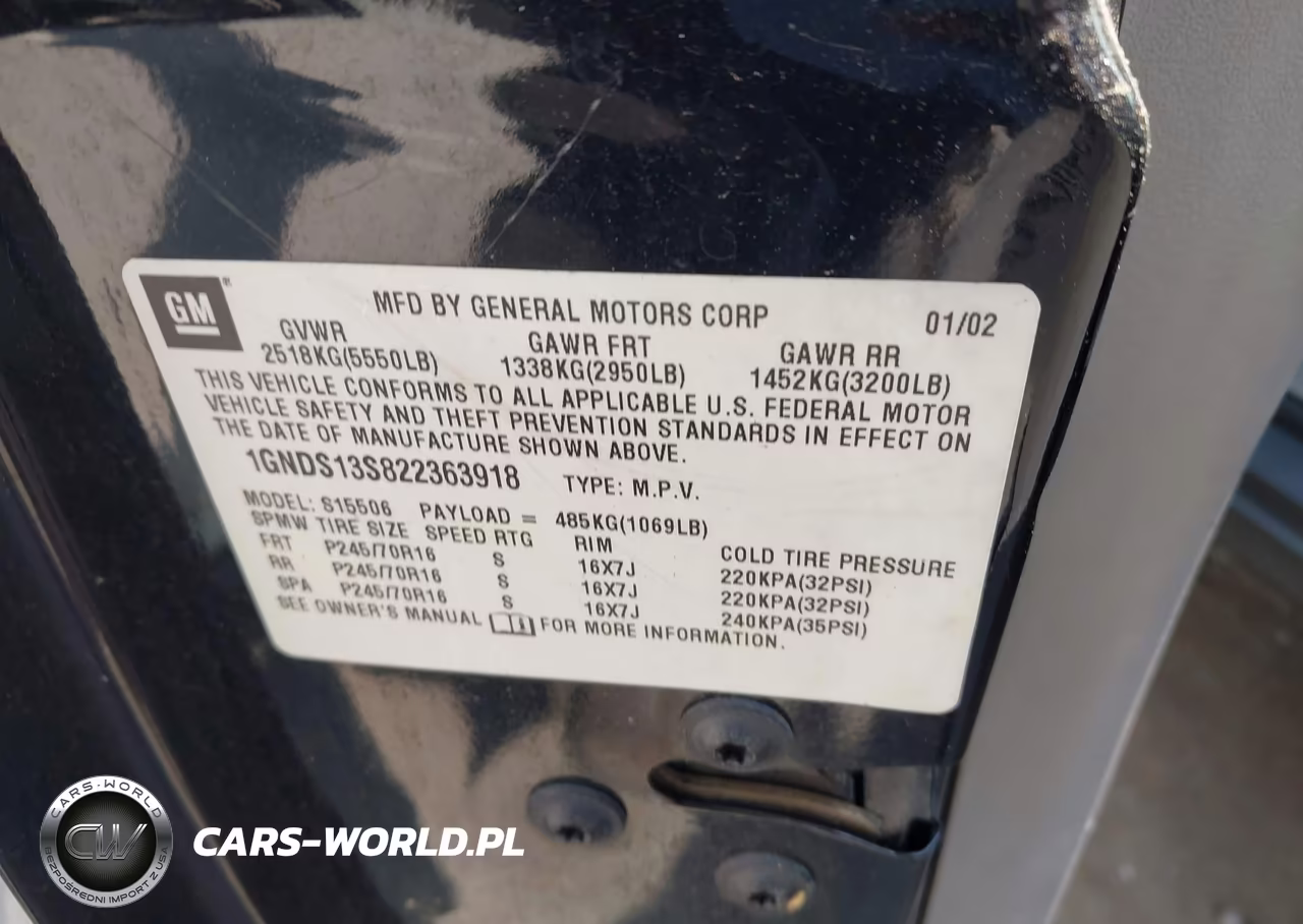 2002 Chevrolet Trailblazer Ls VIN:1GNDS13S822363918 - 9
