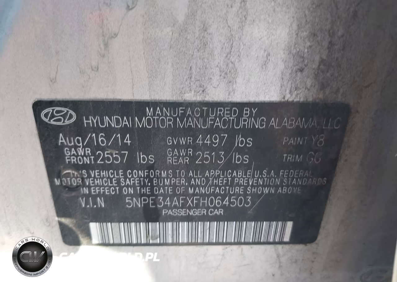 2015 Hyundai Sonata Sport VIN:5NPE34AFXFH064503 - 9