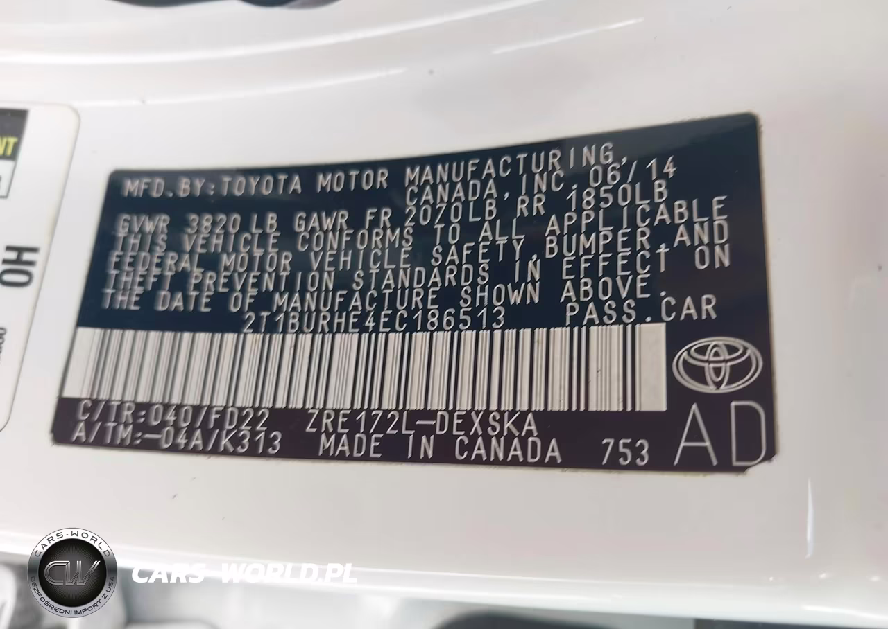 2014 Toyota Corolla S Plus VIN:2T1BURHE4EC186513 - 9