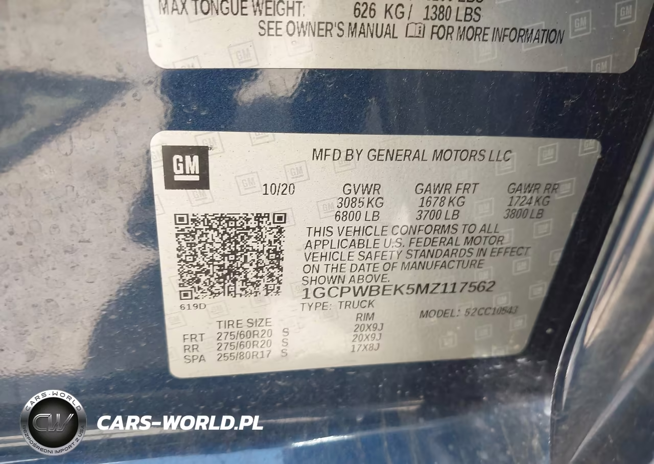 2021 Chevrolet Silverado 1500 2Wd Short Bed Custom VIN:1GCPWBEK5MZ117562 - 9