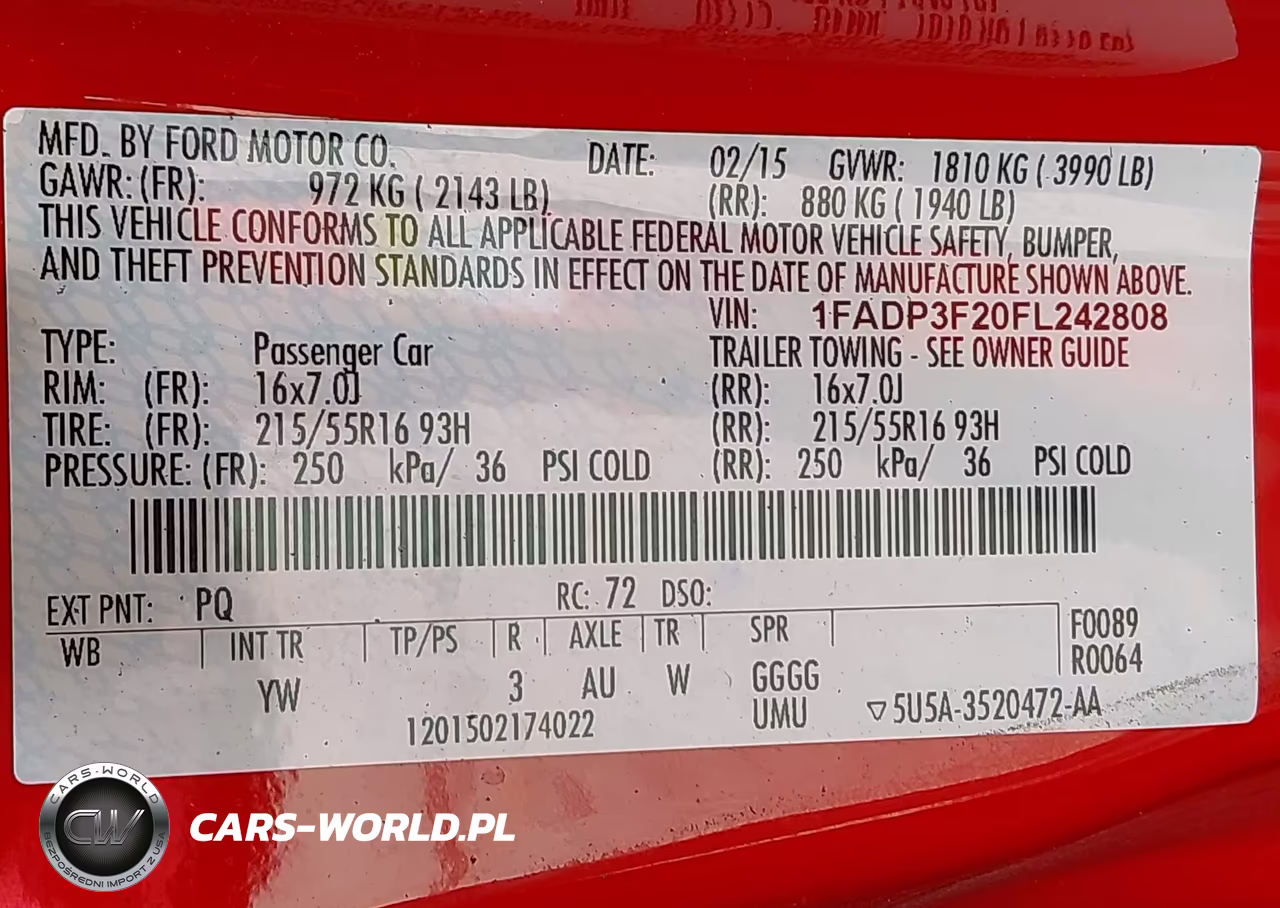 2015 Ford Focus Se VIN:1FADP3F20FL242808 - 9