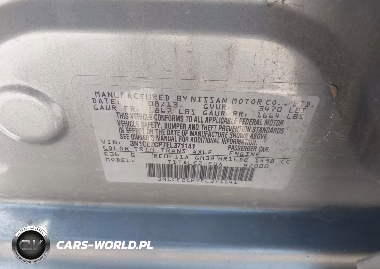 2014 Nissan Versa Note S Plus VIN:3N1CE2CP7EL371141 - 9