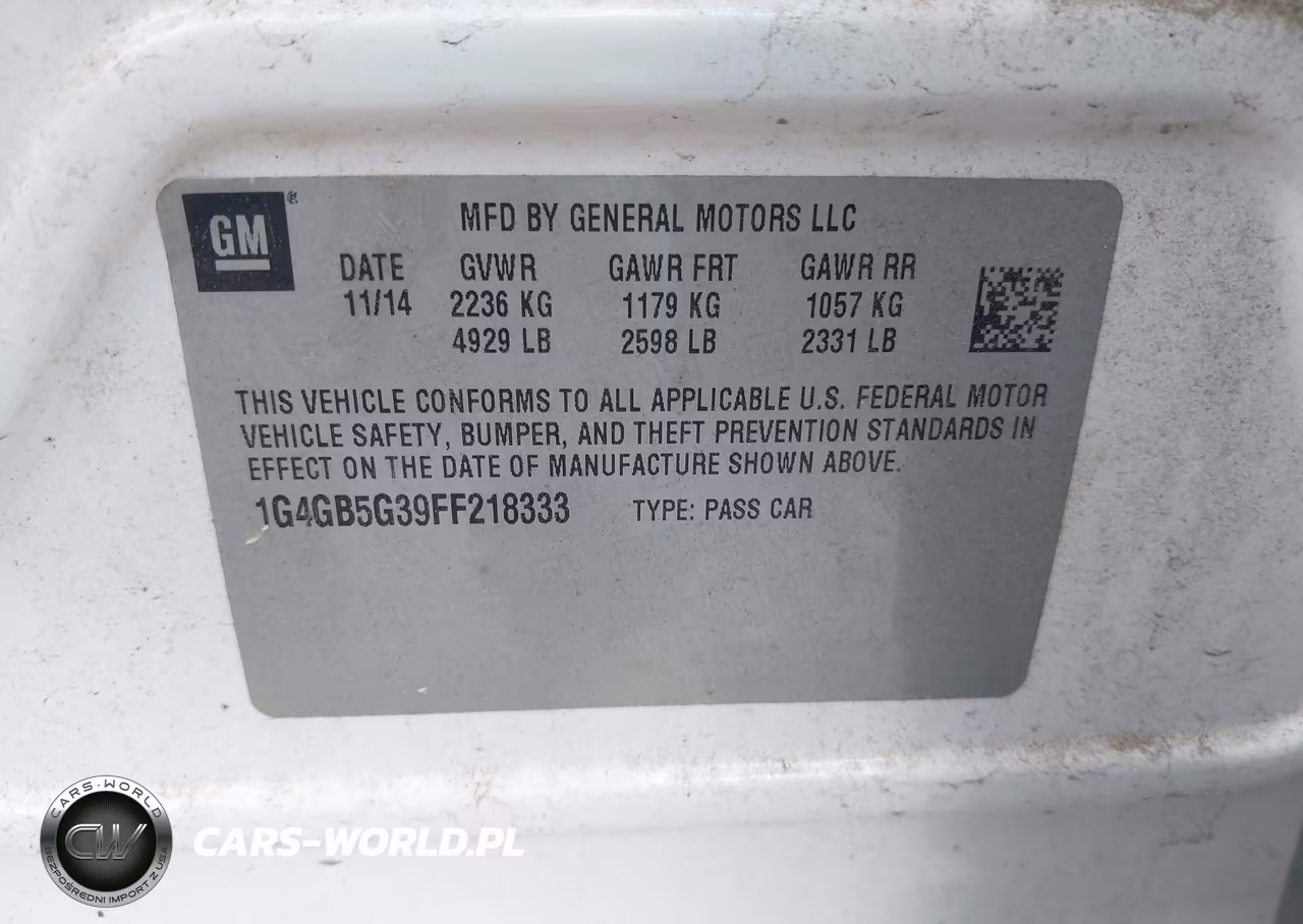 2015 Buick Lacrosse Leather VIN:1G4GB5G39FF218333 - 9