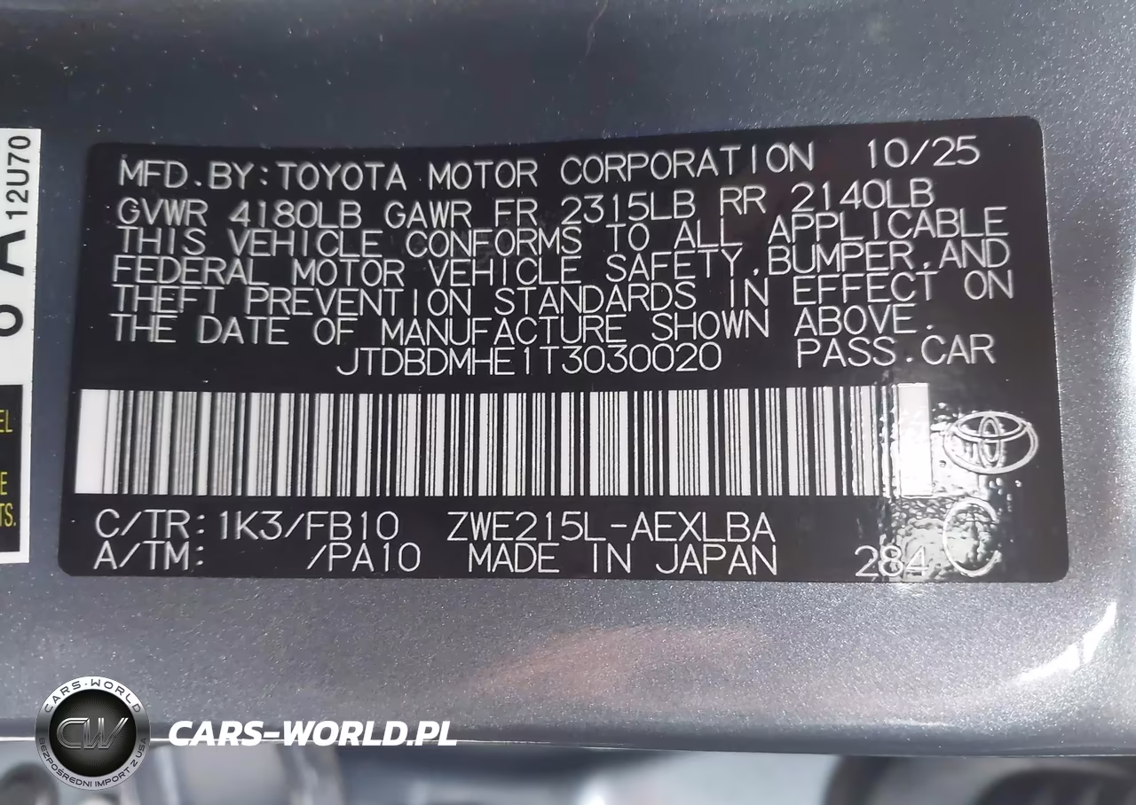 2026 Toyota Corolla Hybrid Hybrid Le VIN:JTDBDMHE1T3030020 - 9