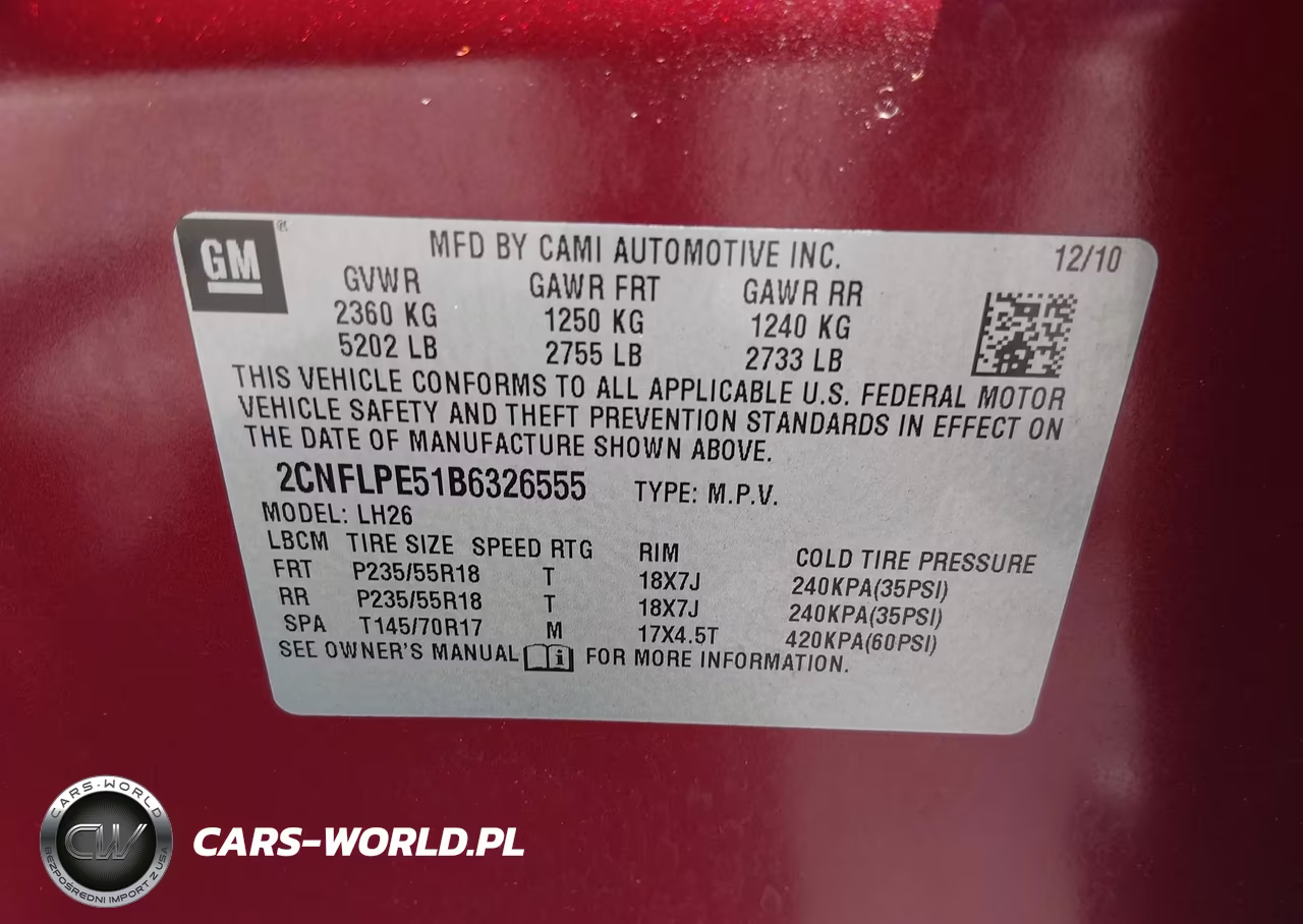 2011 Chevrolet Equinox Lt W-2Lt VIN:2CNFLPE51B6326555 - 9