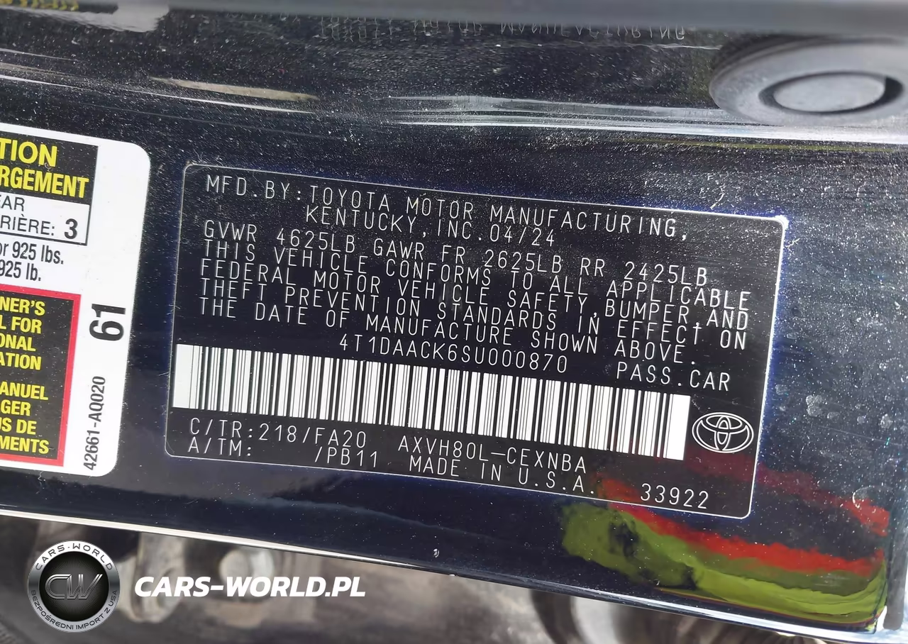 2025 Toyota Camry Le VIN:4T1DAACK6SU000870 - 9