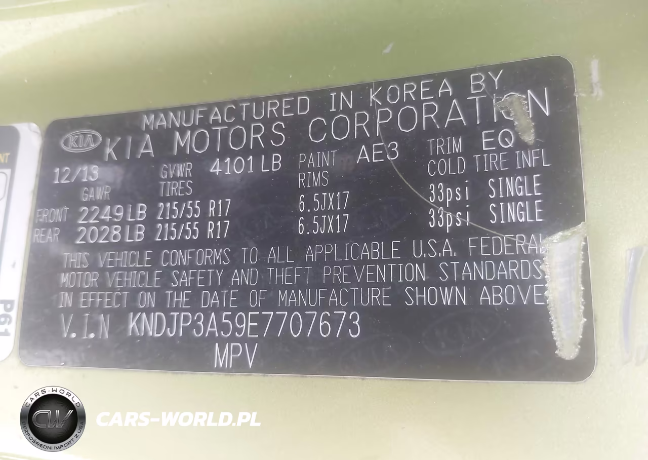 2014 Kia Soul + VIN:KNDJP3A59E7707673 - 9