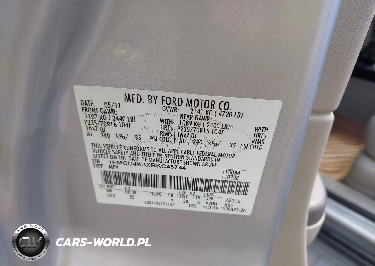 2011 Ford Escape Hybrid Limited VIN:1FMCU4K3XBKC48744 - 9