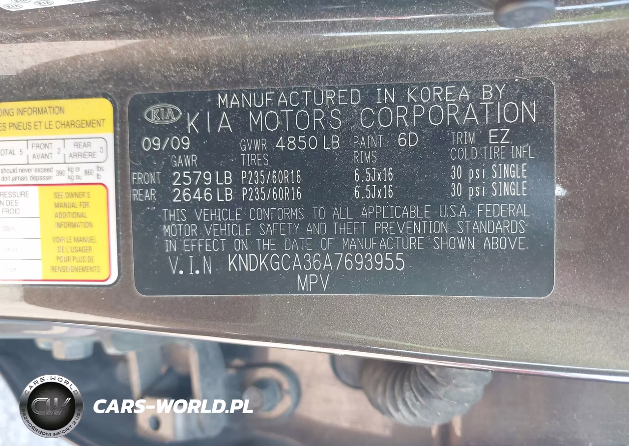 2010 Kia Sportage Lx V6 VIN:KNDKGCA36A7693955 - 9