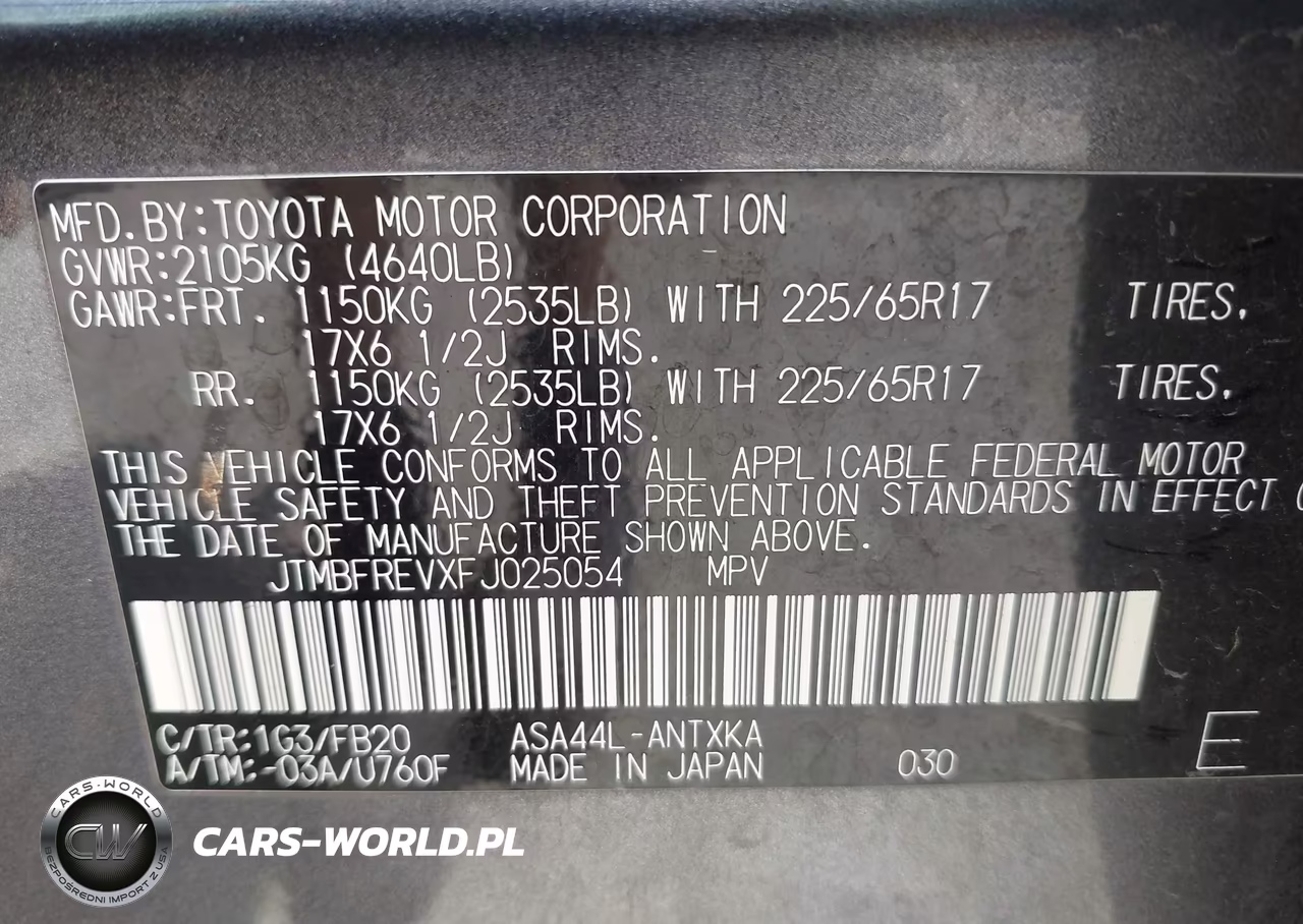 2015 Toyota Rav4 Le VIN:JTMBFREVXFJ025054 - 9