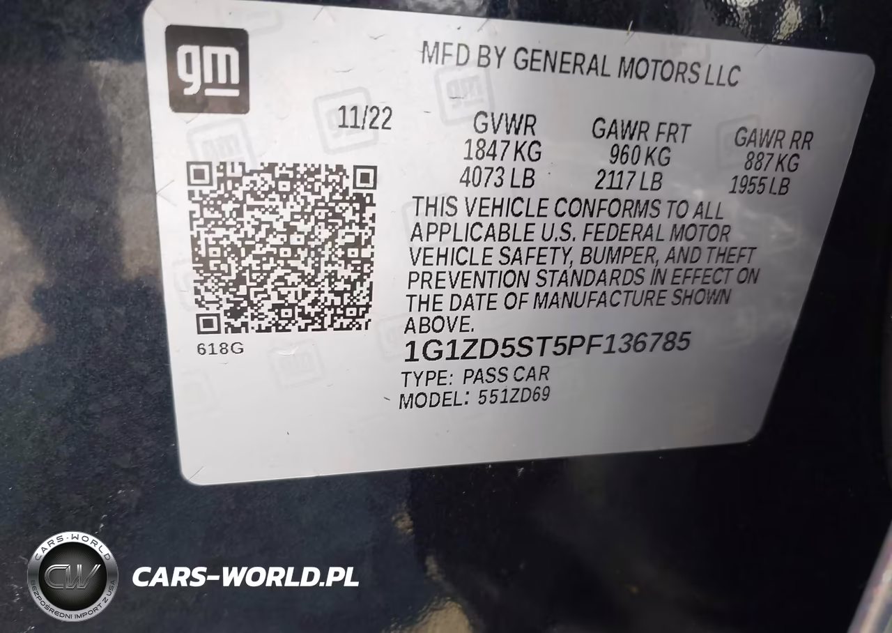 2023 Chevrolet Malibu Fwd 1Lt VIN:1G1ZD5ST5PF136785 - 9