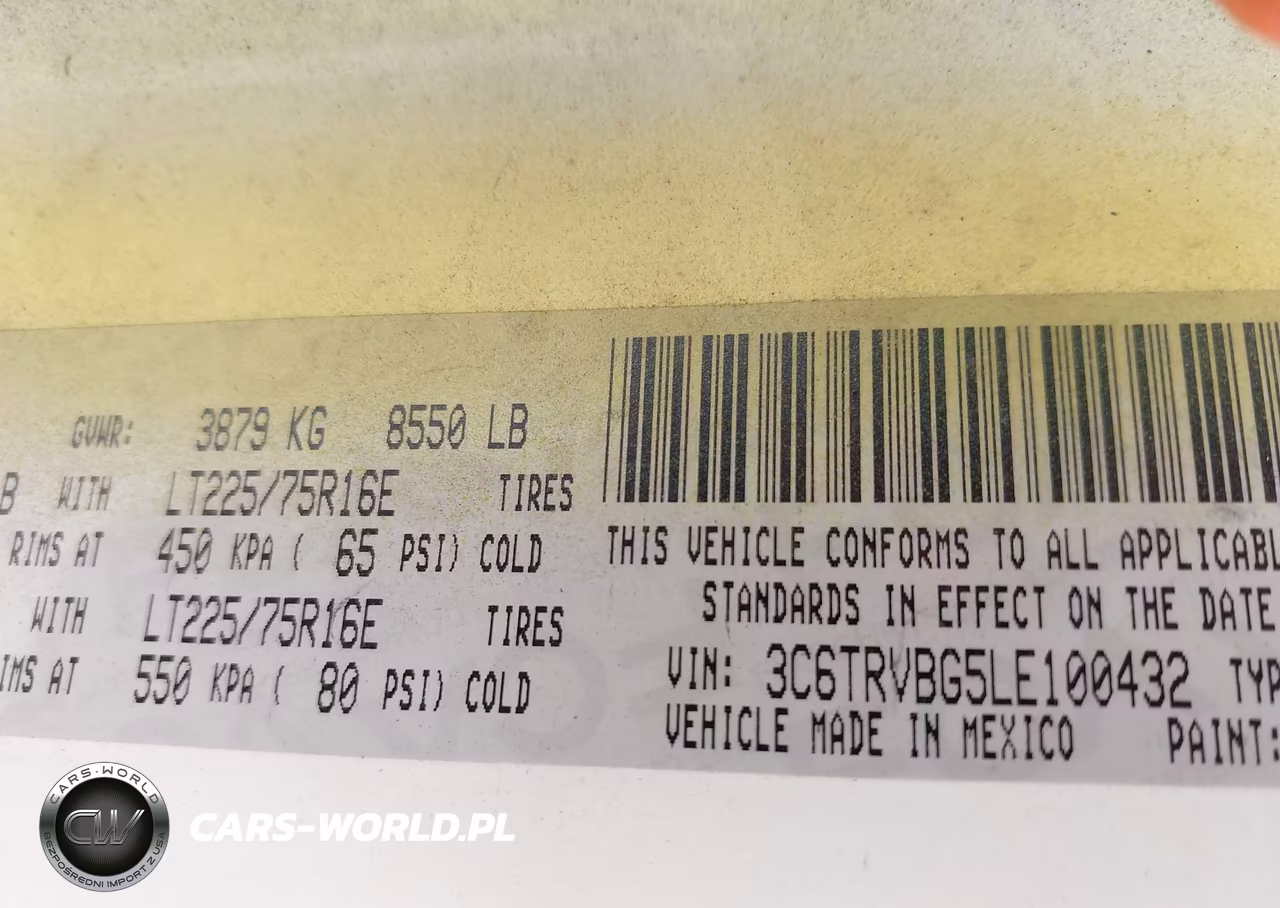 2020 Ram Promaster 1500 High Roof 136 Wb VIN:3C6TRVBG5LE100432 - 9