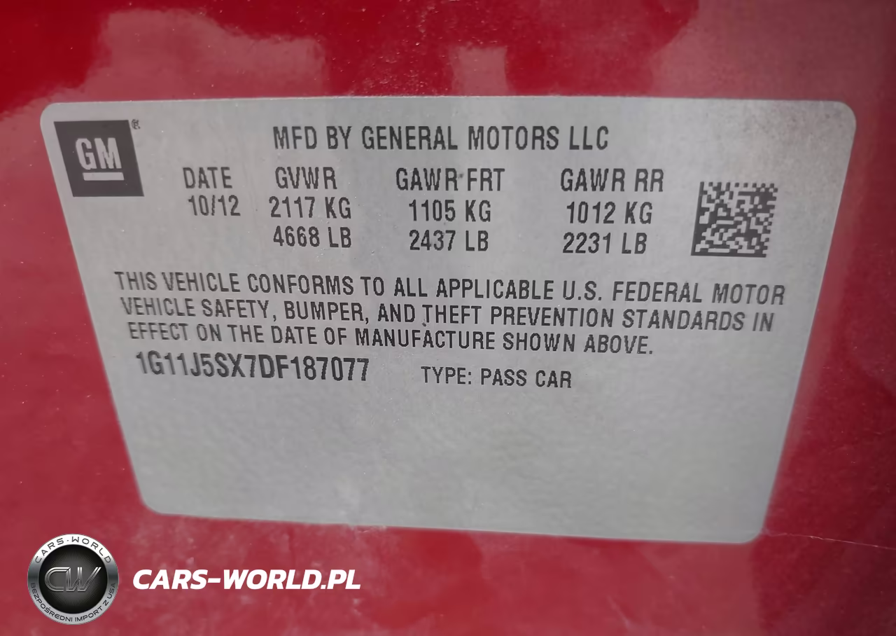 2013 Chevrolet Malibu 2Lz VIN:1G11J5SX7DF187077 - 9