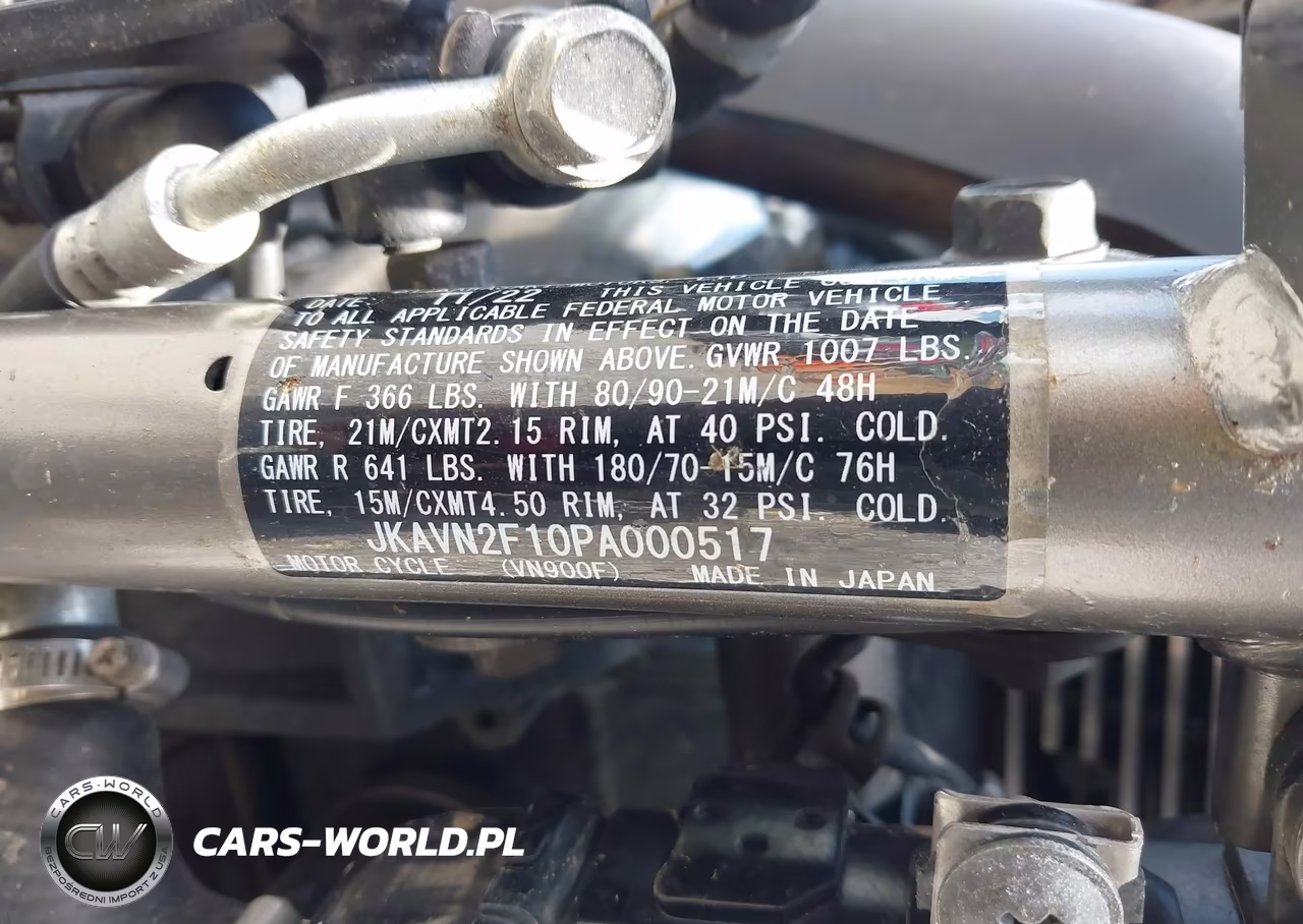 2023 Kawasaki Vn900 F VIN:JKAVN2F10PA000517 - 10