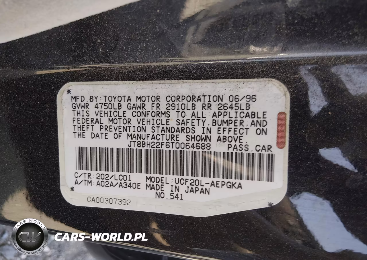 1996 Lexus Ls 400 VIN:JT8BH22F6T0064688 - 9