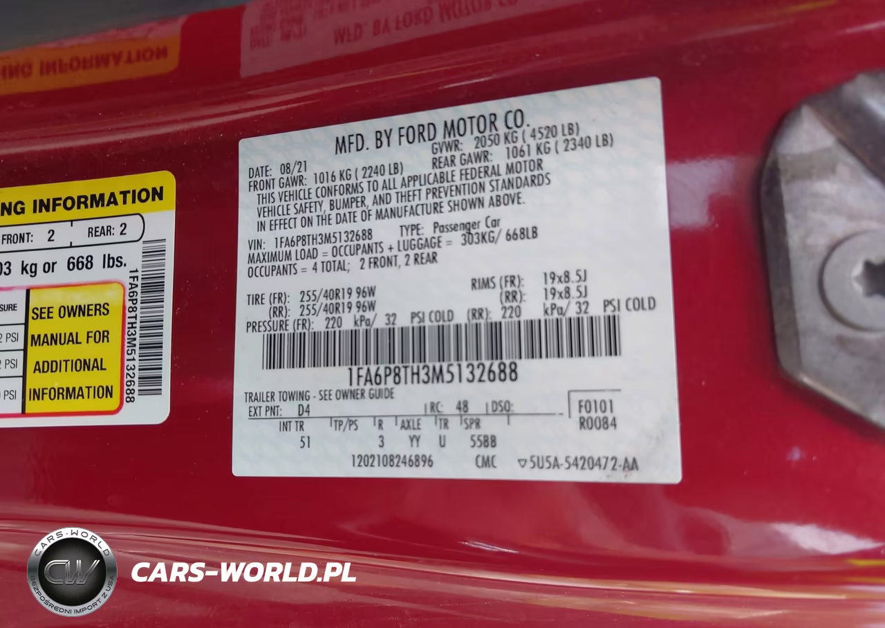 2021 Ford Mustang Ecoboost Premium Fastback VIN:1FA6P8TH3M5132688 - 9