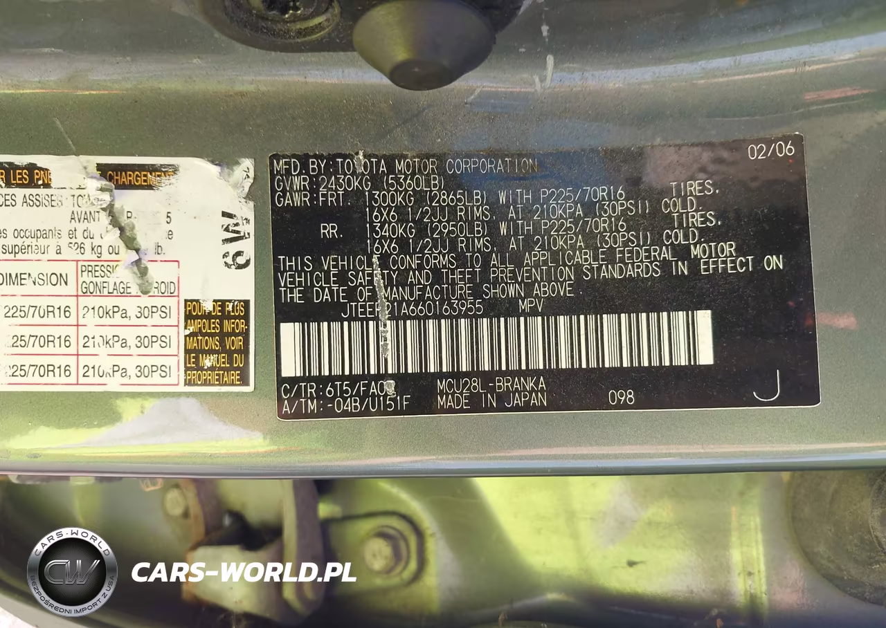 2006 Toyota Highlander V6 VIN:JTEEP21A660163955 - 9