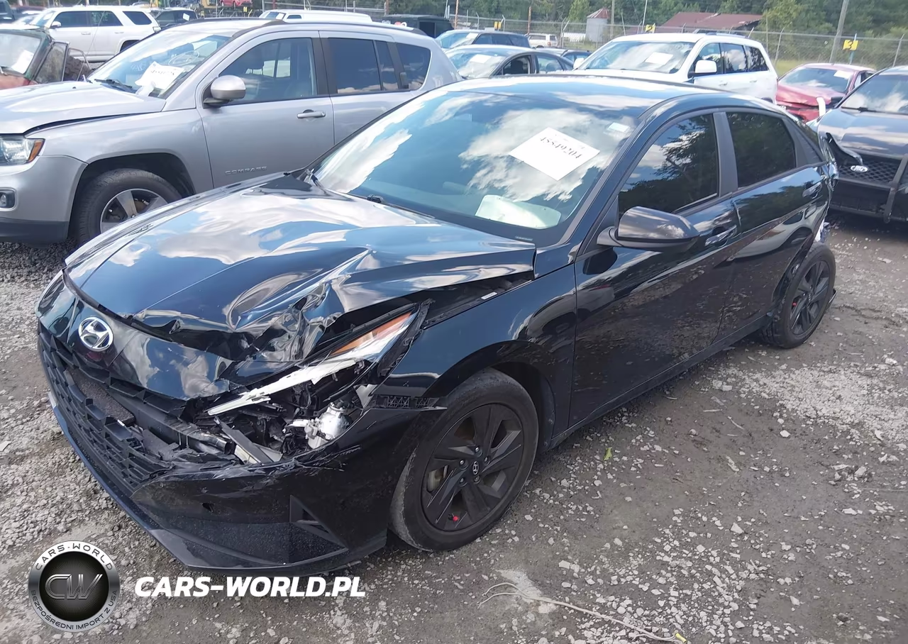 2021 Hyundai Elantra Hybrid Blue VIN:KMHLM4AJ4MU008855 - 2