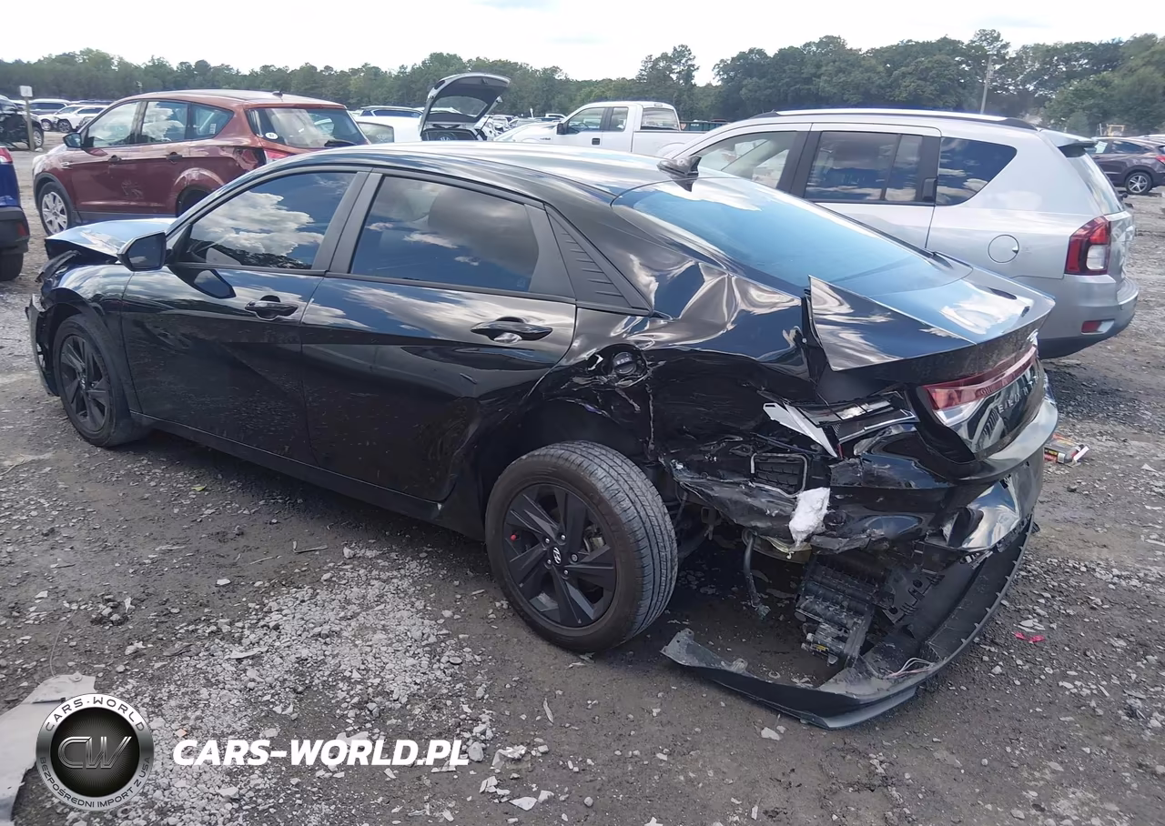 2021 Hyundai Elantra Hybrid Blue VIN:KMHLM4AJ4MU008855 - 3