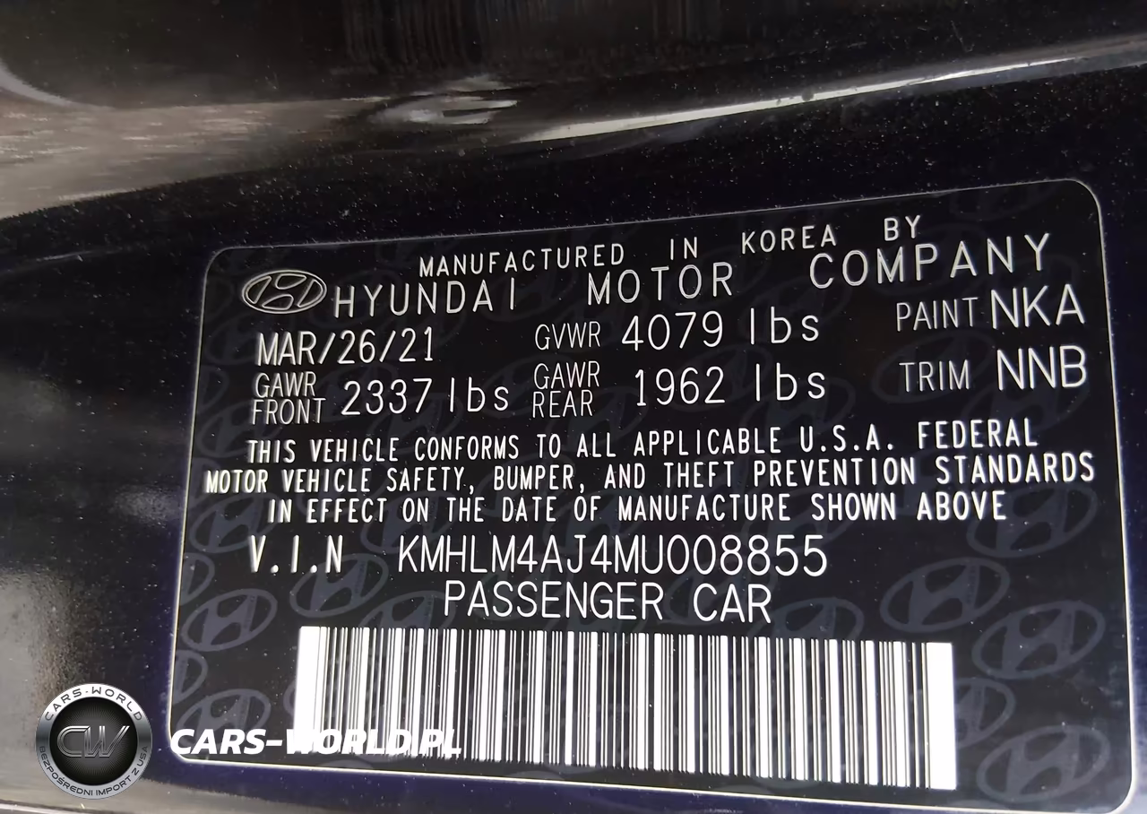 2021 Hyundai Elantra Hybrid Blue VIN:KMHLM4AJ4MU008855 - 9