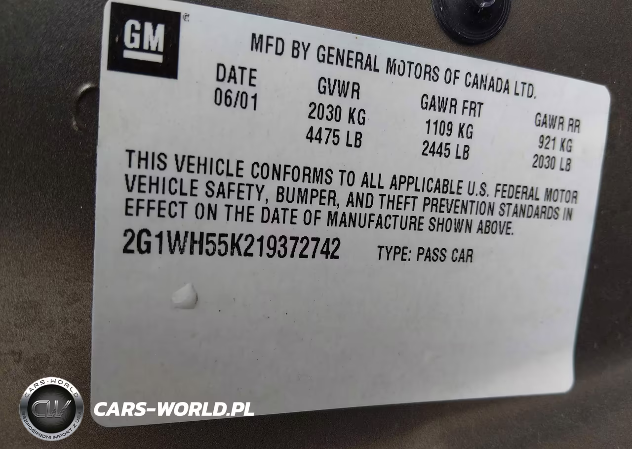 2001 Chevrolet Impala Ls VIN:2G1WH55K219372742 - 9