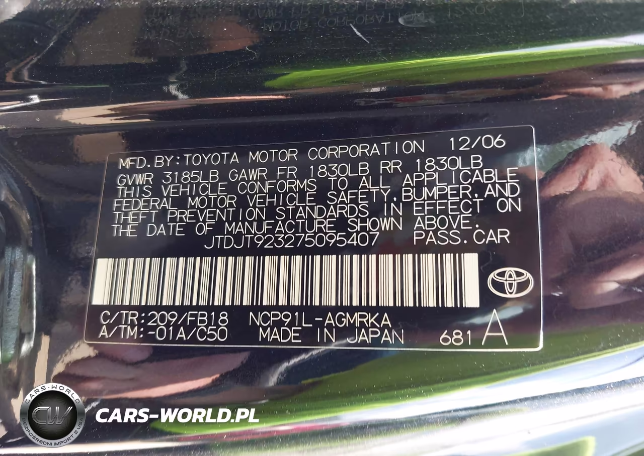 2007 Toyota Yaris VIN:JTDJT923275095407 - 9