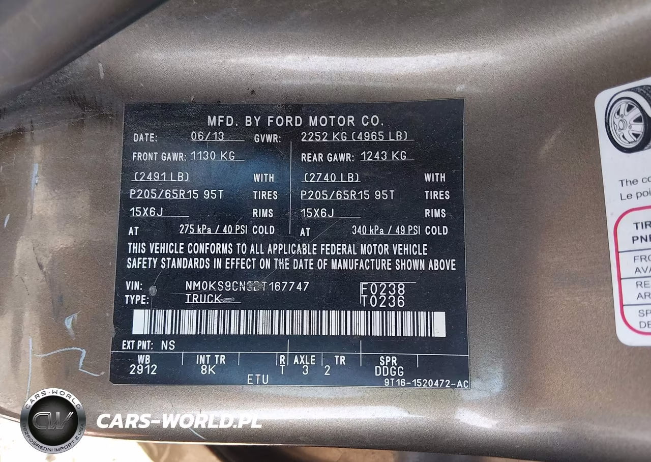 2013 Ford Transit Connect Xlt Premium VIN:NM0KS9CN9DT167747 - 9