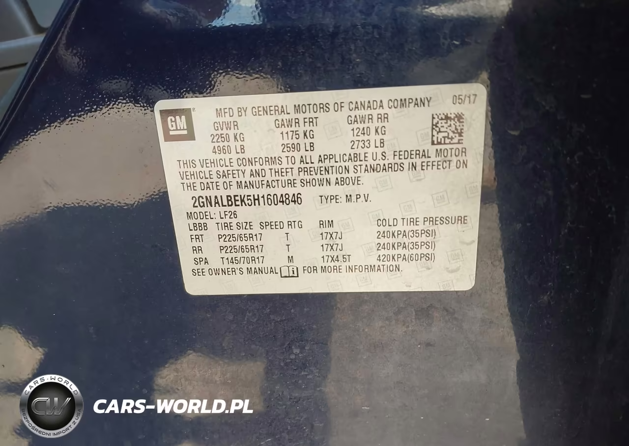 2017 Chevrolet Equinox Ls VIN:2GNALBEK5H1604846 - 9
