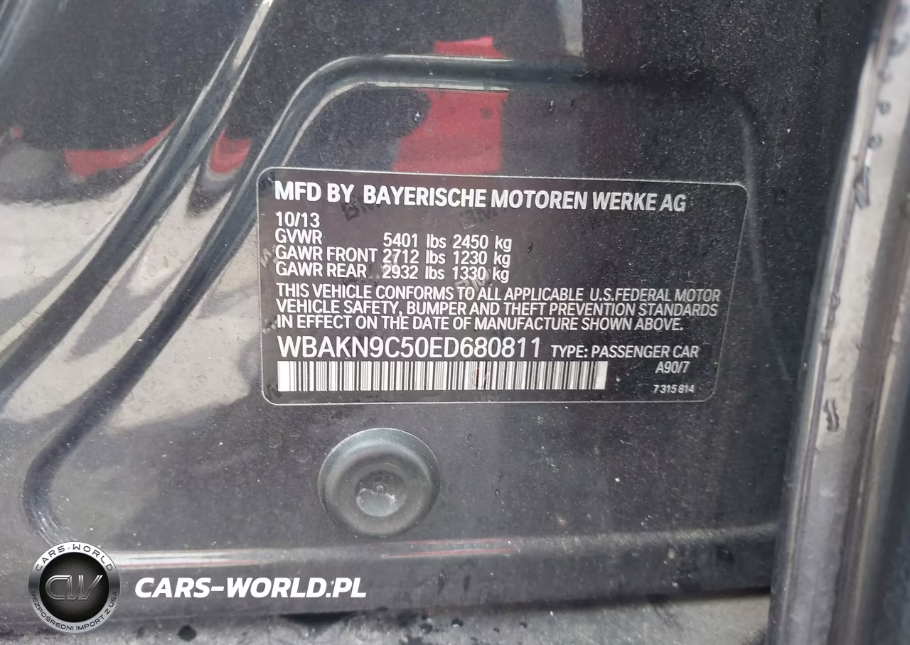 2014 BMW 550I VIN:WBAKN9C50ED680811 - 9