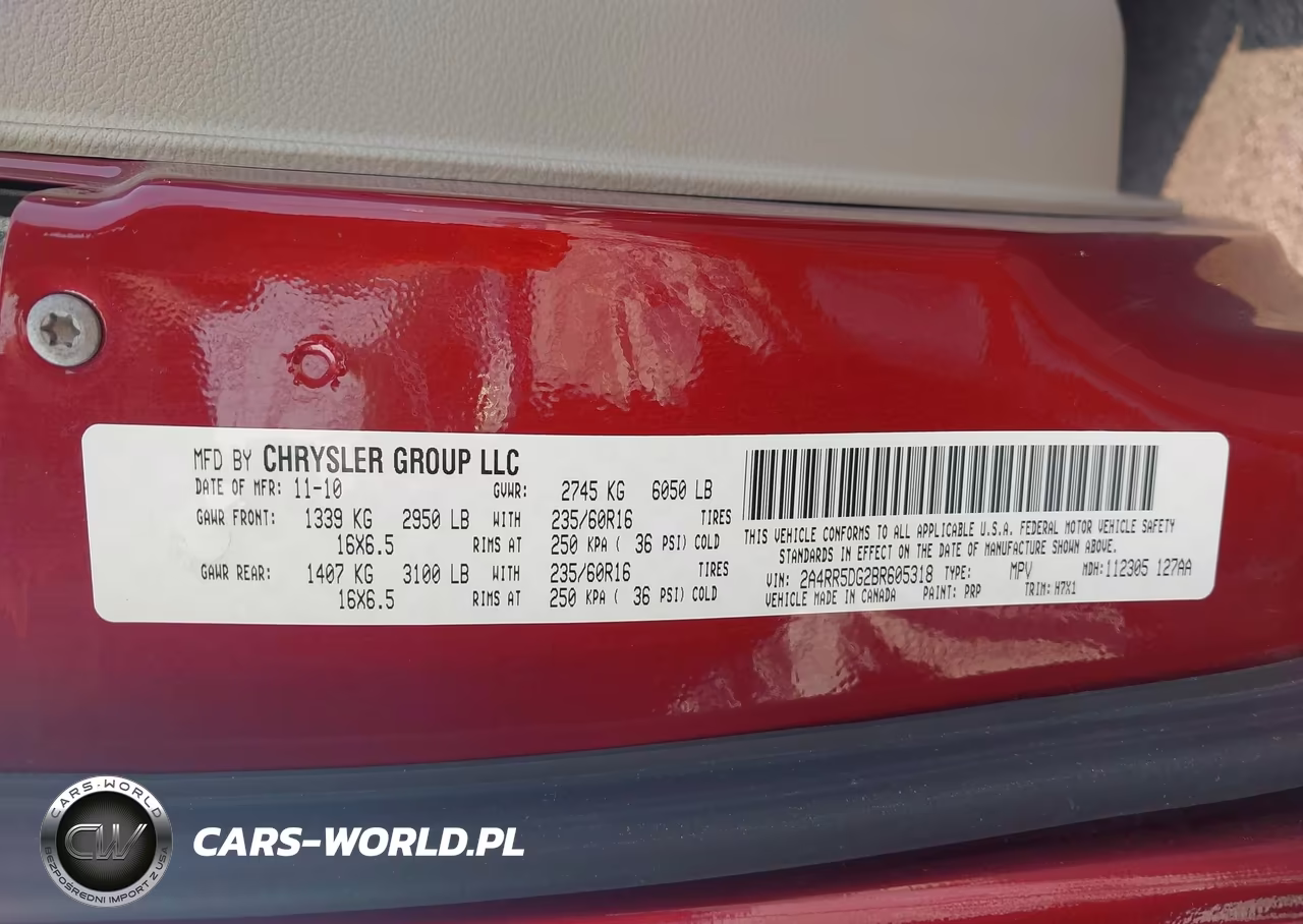 2011 Chrysler Town & Country Touring VIN:2A4RR5DG2BR605318 - 9