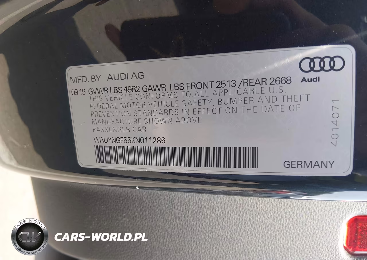 2019 Audi A5 45 Premium VIN:WAUYNGF55KN011286 - 9