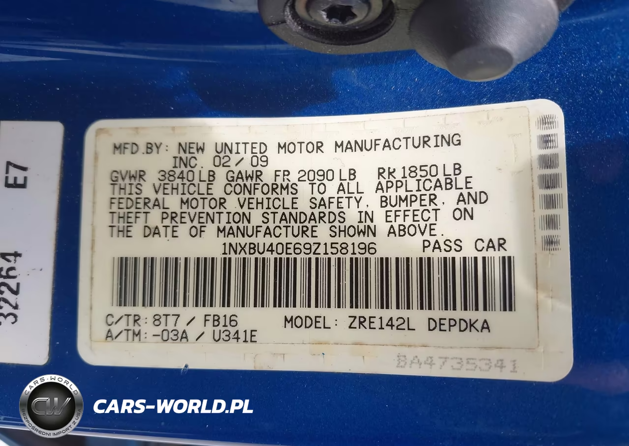 2009 Toyota Corolla Le VIN:1NXBU40E69Z158196 - 9