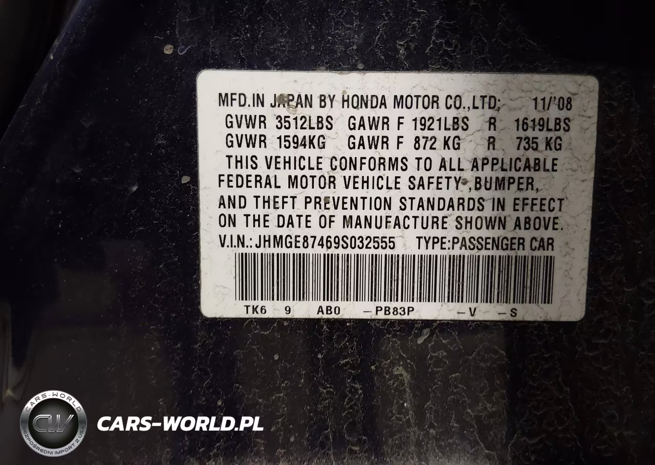 2009 Honda Fit Sport VIN:JHMGE87469S032555 - 9