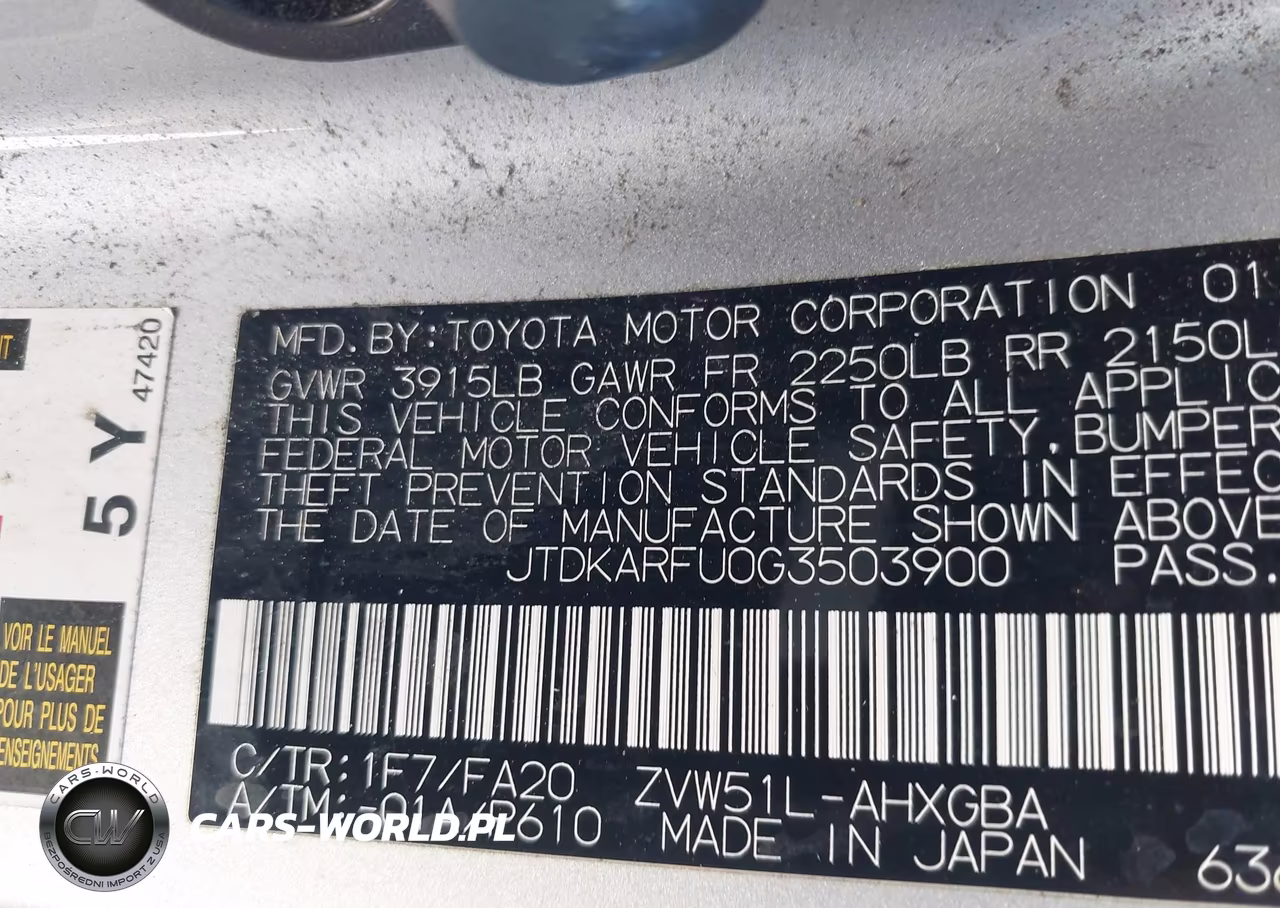 2016 Toyota Prius Three VIN:JTDKARFU0G3503900 - 9