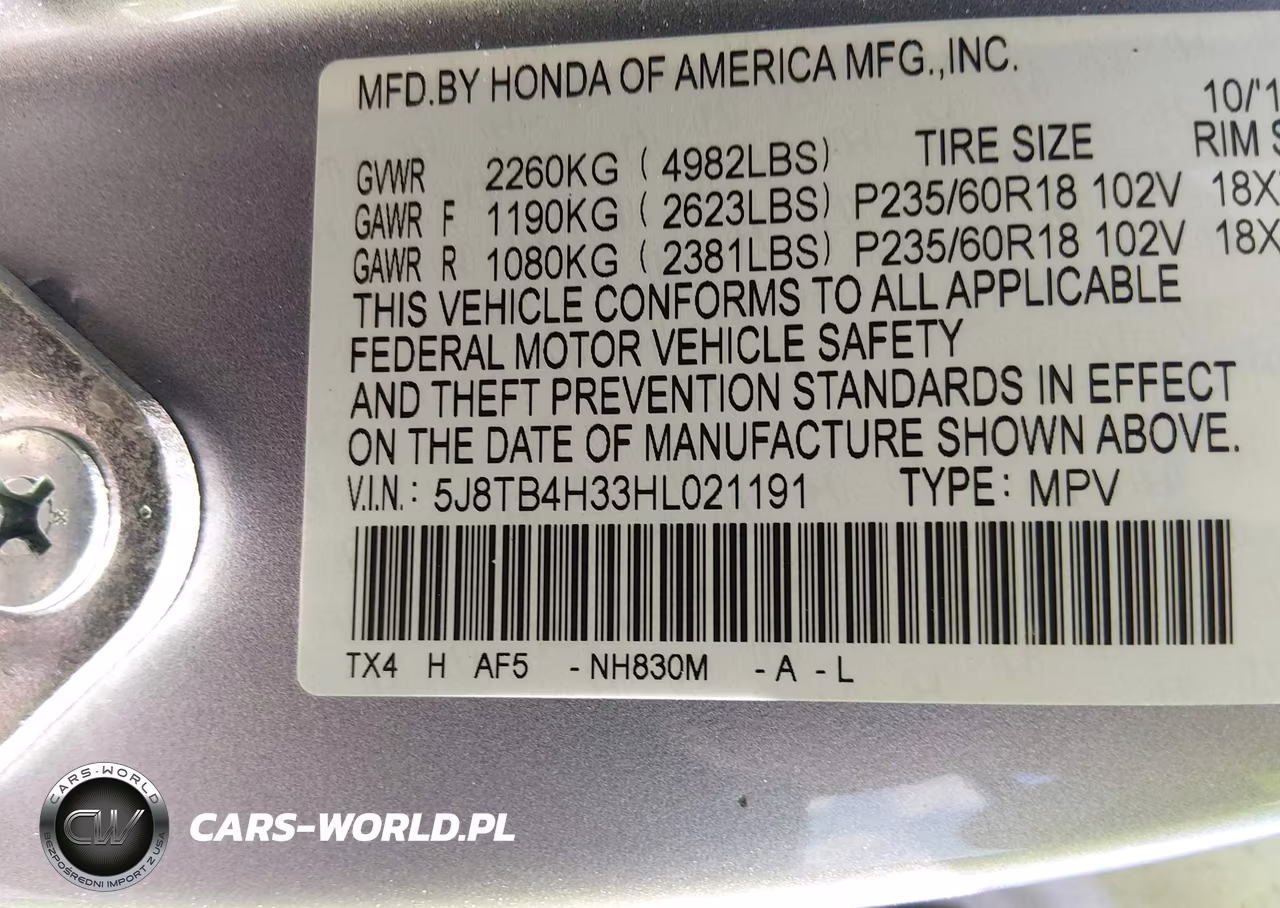 2017 Acura Rdx Acurawatch Plus Package VIN:5J8TB4H33HL021191 - 9