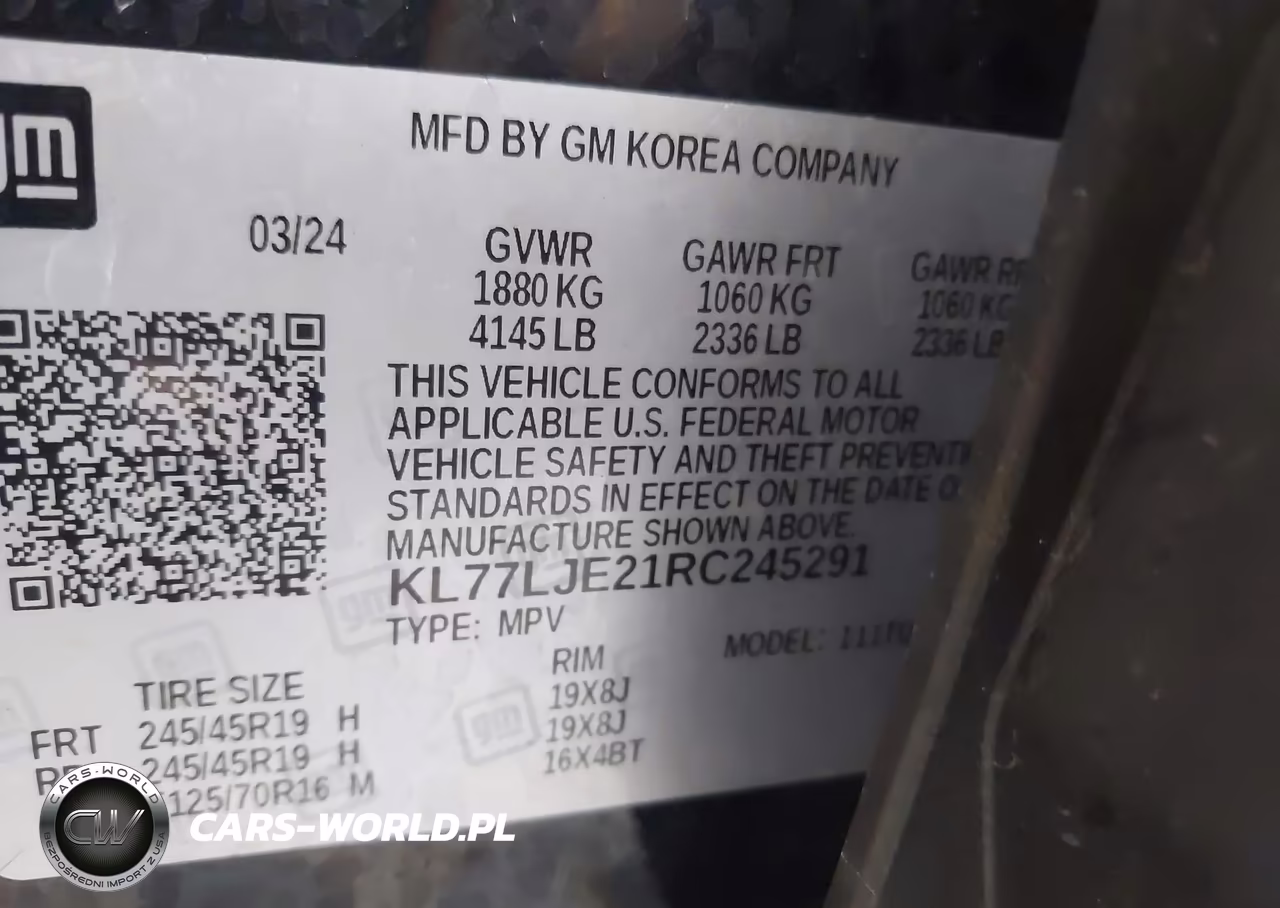 2024 Chevrolet Trax Fwd 2Rs VIN:KL77LJE21RC245291 - 9