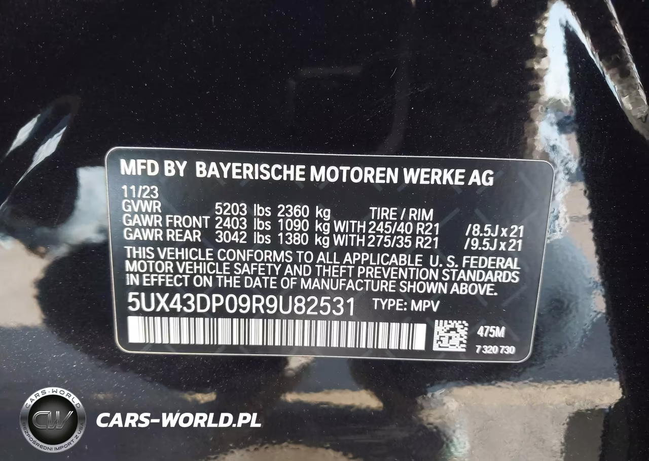 2024 BMW X3 Sdrive30I VIN:5UX43DP09R9U82531 - 9