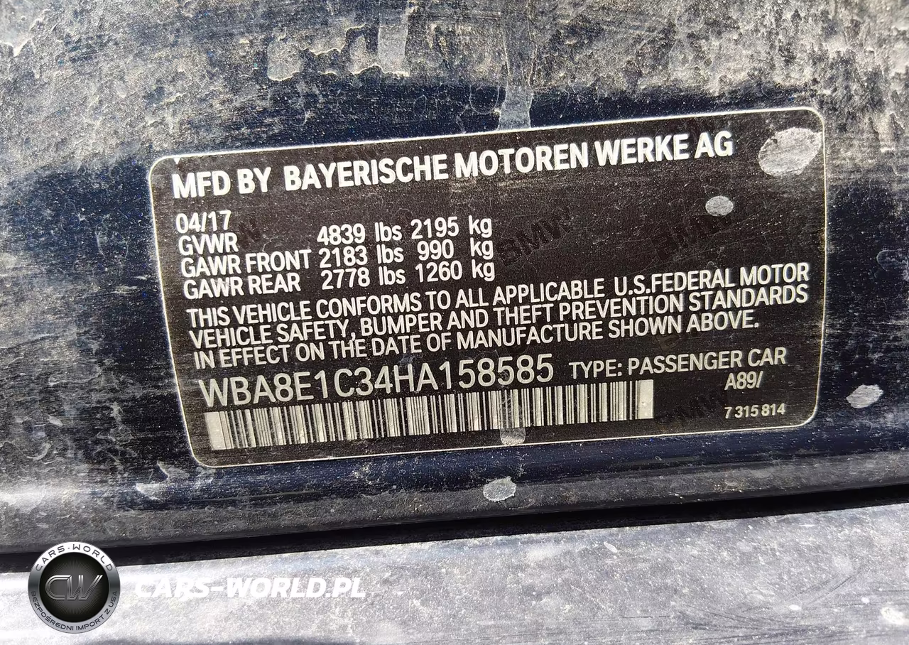 2017 BMW 330E Iperformance VIN:WBA8E1C34HA158585 - 9