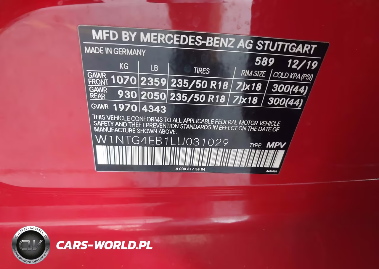 2020 Mercedes-Benz Gla 250 VIN:W1NTG4EB1LU031029 - 9