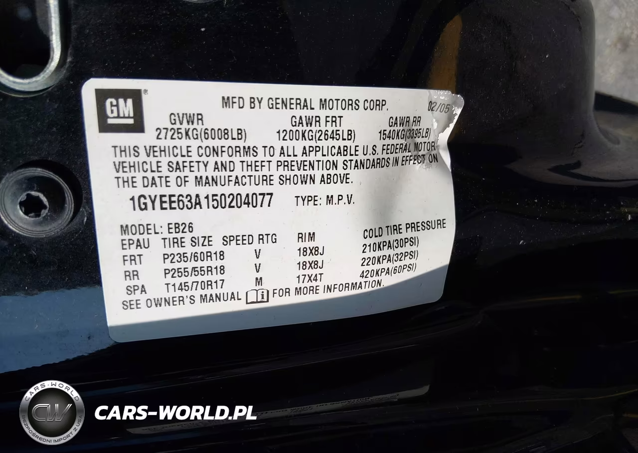 2005 Cadillac Srx V8 VIN:1GYEE63A150204077 - 9