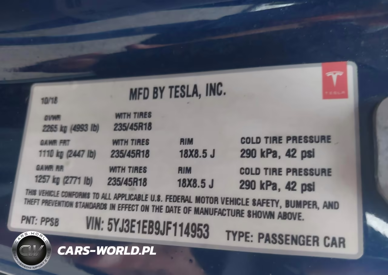 2018 Tesla Model 3 Long Range-Performance VIN:5YJ3E1EB9JF114953 - 9