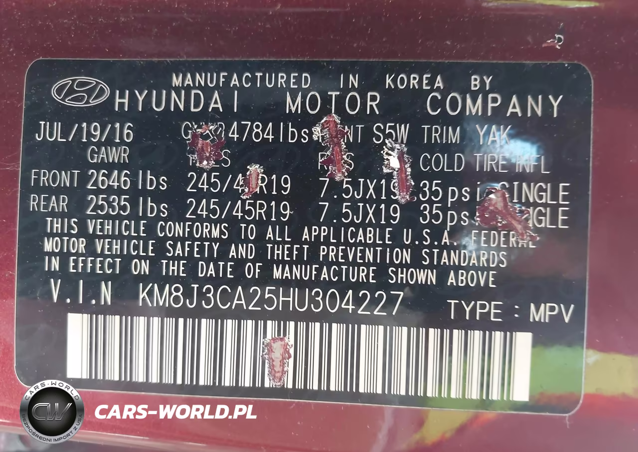 2017 Hyundai Tucson Limited VIN:KM8J3CA25HU304227 - 9