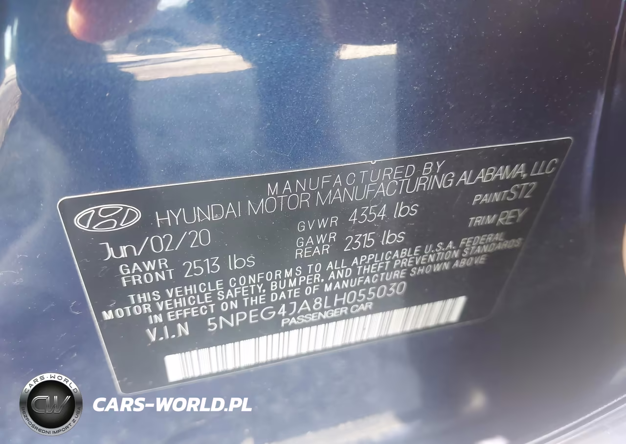 2020 Hyundai Sonata Se VIN:5NPEG4JA8LH055030 - 9