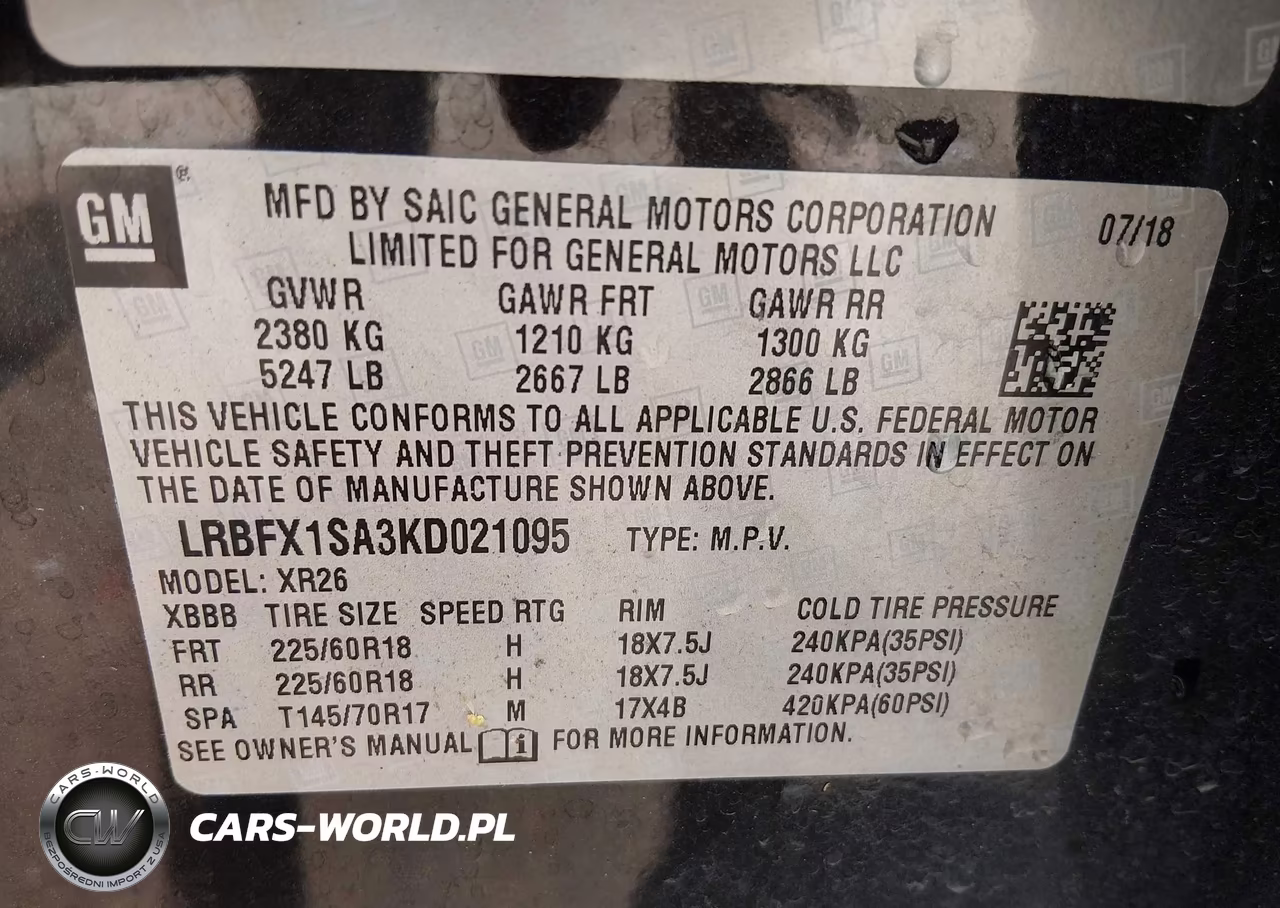 2019 Buick Envision Awd Preferred VIN:LRBFX1SA3KD021095 - 9