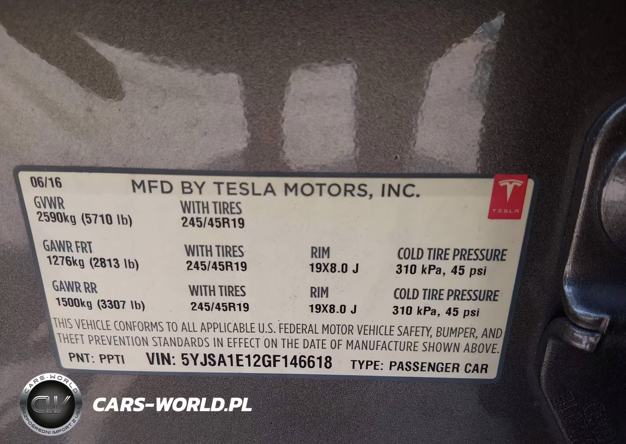 2016 Tesla Model S 60-70-75-85 VIN:5YJSA1E12GF146618 - 9
