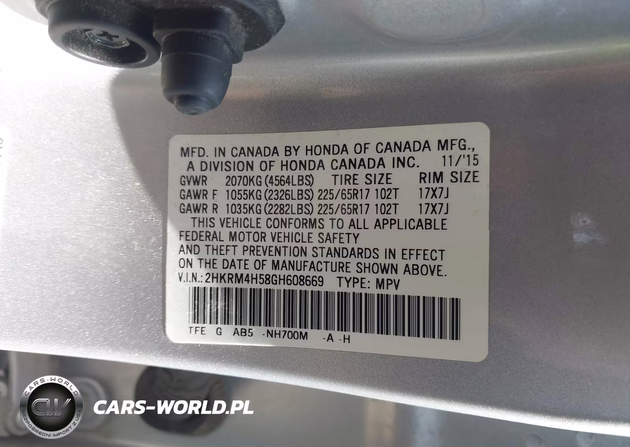 2016 Honda Cr-V Ex VIN:2HKRM4H58GH608669 - 9