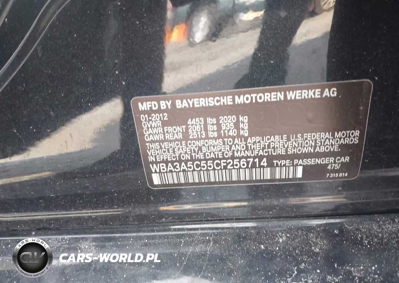 2012 BMW 328I VIN:WBA3A5C55CF256714 - 9
